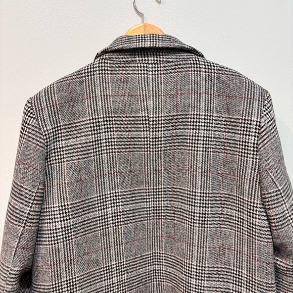 Cole Haan Wool Blend Plaid Overcoat Jacket Women’s Size 10 - Picture 10 of 15